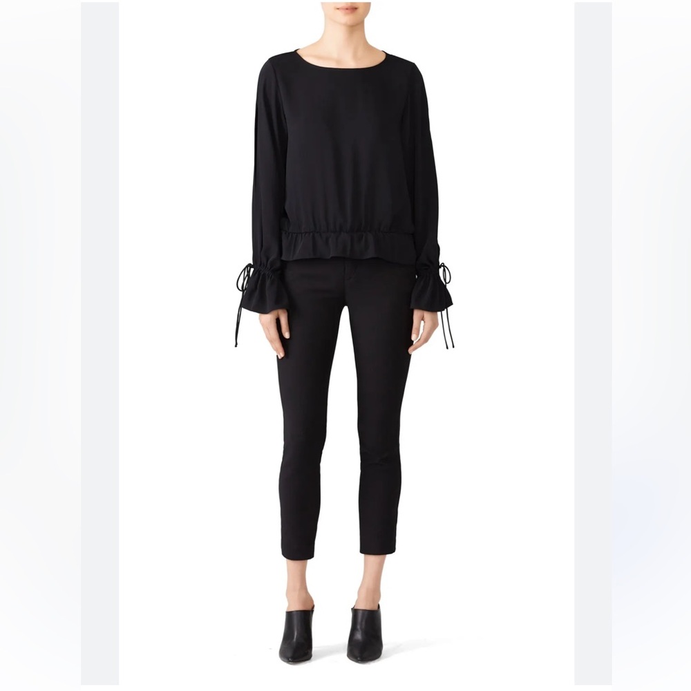 Jay Godfrey Linden Black Long sleeve blouse women size 4